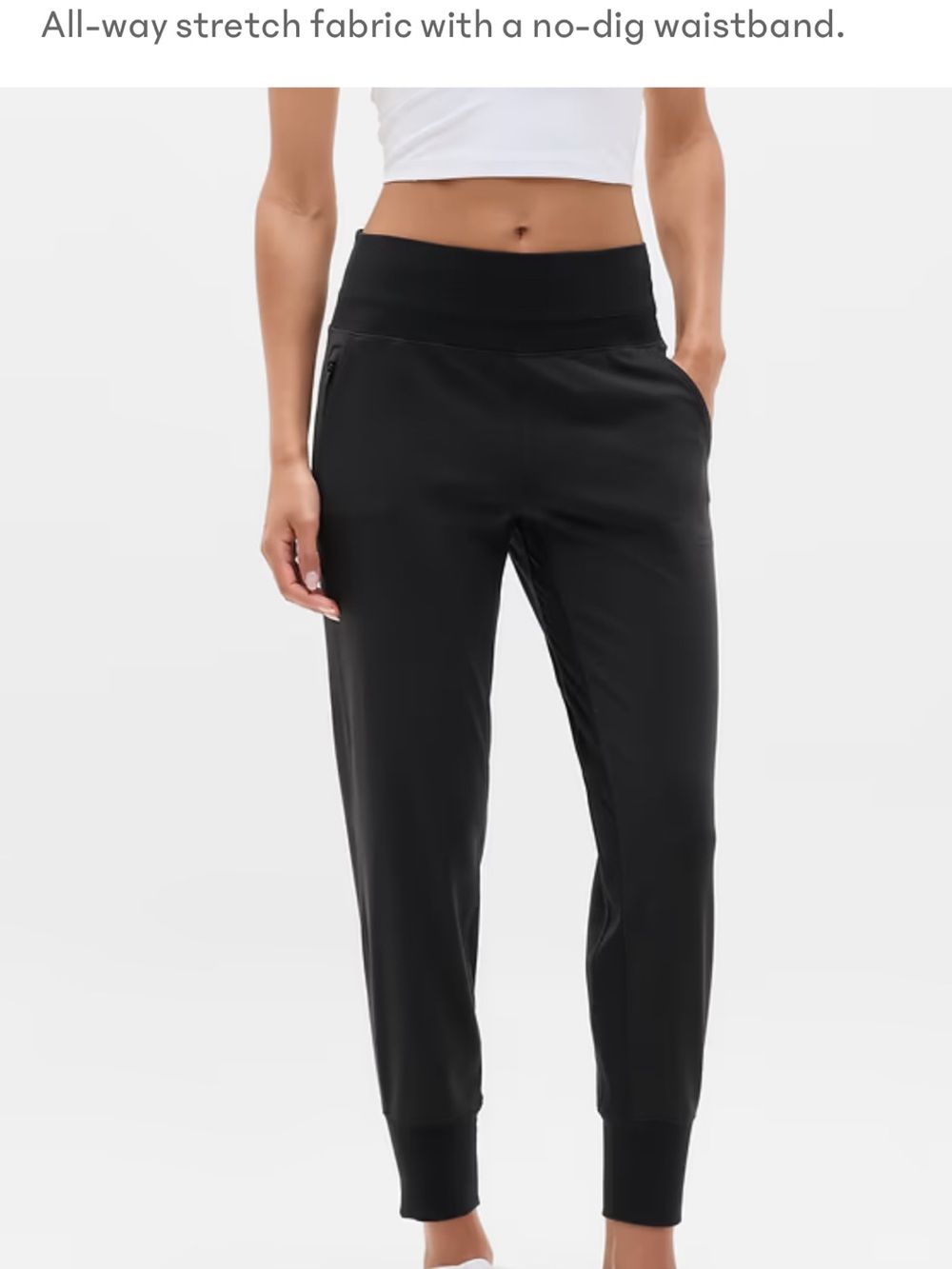 Athleta Venice Black High-Rise Stretch Jogger